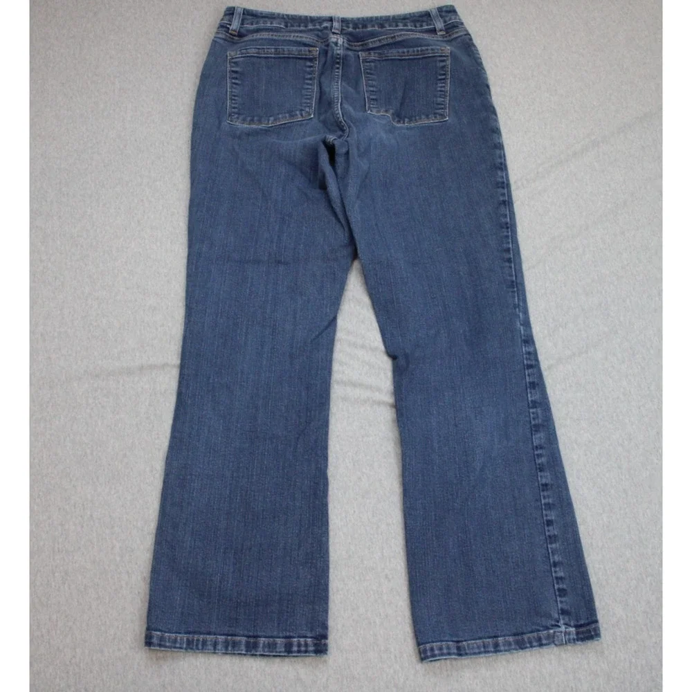 LL Bean Jeans Womens Size 10 Blue Cotton Blend Stretch Classic Fit Bootcut